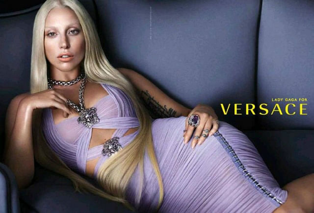 Lady Gaga channels Donatella in Versace Spring Summer 2014 campaign